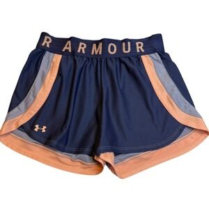 Under Armour Women Blue Pink Gray Athletic Shorts Activewear Size XS #‎